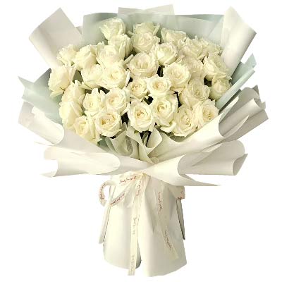 33朵白玫瑰,携手走过四季