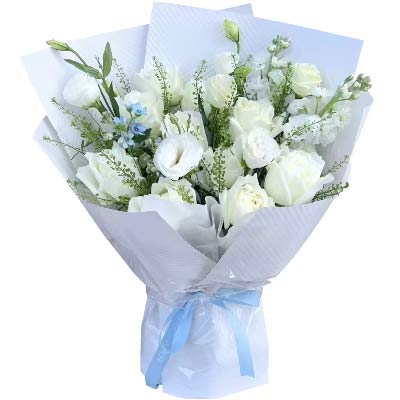 11朵白玫瑰2支紫罗兰,爱情坚如磐石