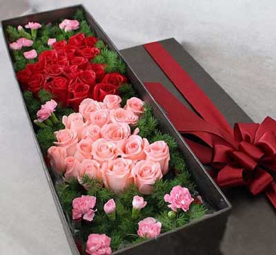 40支玫瑰康乃馨礼盒/对你的爱，一切尽在不言中！