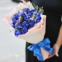 16朵蓝玫瑰，我会给你一辈子的幸福