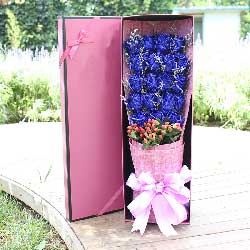 19朵蓝玫瑰，礼盒装，甜蜜一生