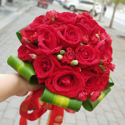 19朵红玫瑰，手捧花，爱的未来
