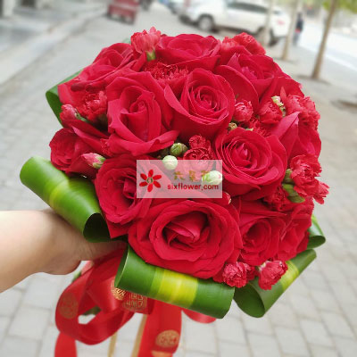 19朵红玫瑰 手捧花 爱的未来 六朵花