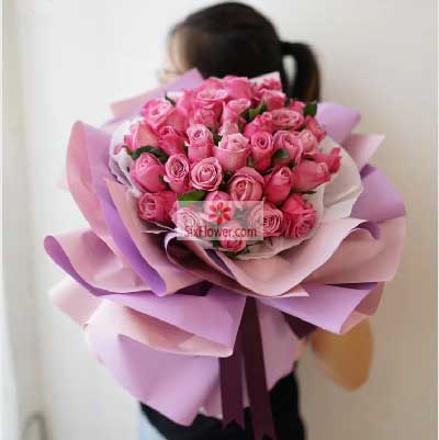 33朵紫玫瑰，幸福甜蜜偶数