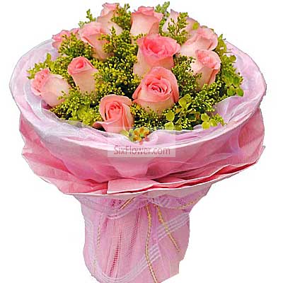 14朵粉玫瑰，我的爱只为了你存在