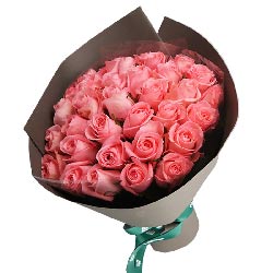 33朵戴安娜粉玫瑰，对你我是真心的