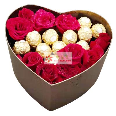 11朵红玫瑰巧克力礼盒，与你轰轰烈烈一生