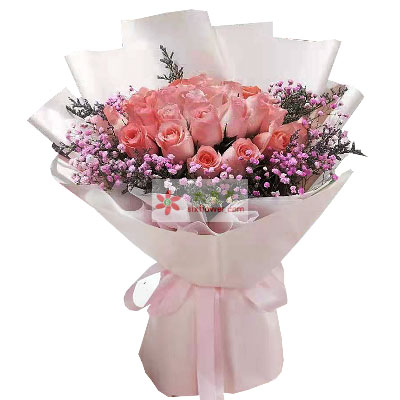 33朵戴安娜粉玫瑰，暖暖的爱送给你