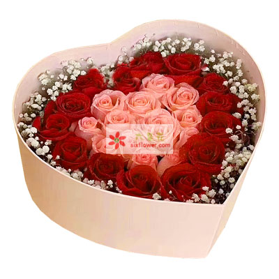 29朵玫瑰花礼盒，相伴相爱