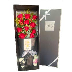 12朵红玫瑰礼盒，幸福开心甜蜜