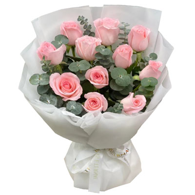 11朵戴安娜粉玫瑰，你是我的整个宇宙