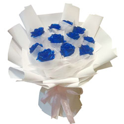 11朵蓝玫瑰，爱的甜蜜和快乐