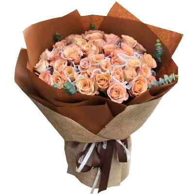 33朵卡布奇洛玫瑰，生命中最美的风景