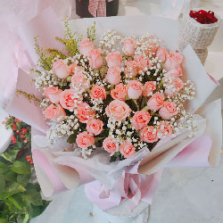 40朵戴安娜粉玫瑰，爱情愈发深厚
