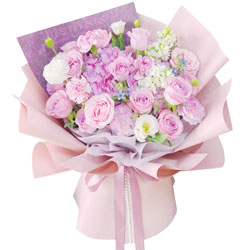 10朵粉玫瑰康乃馨，你是我的梦想
